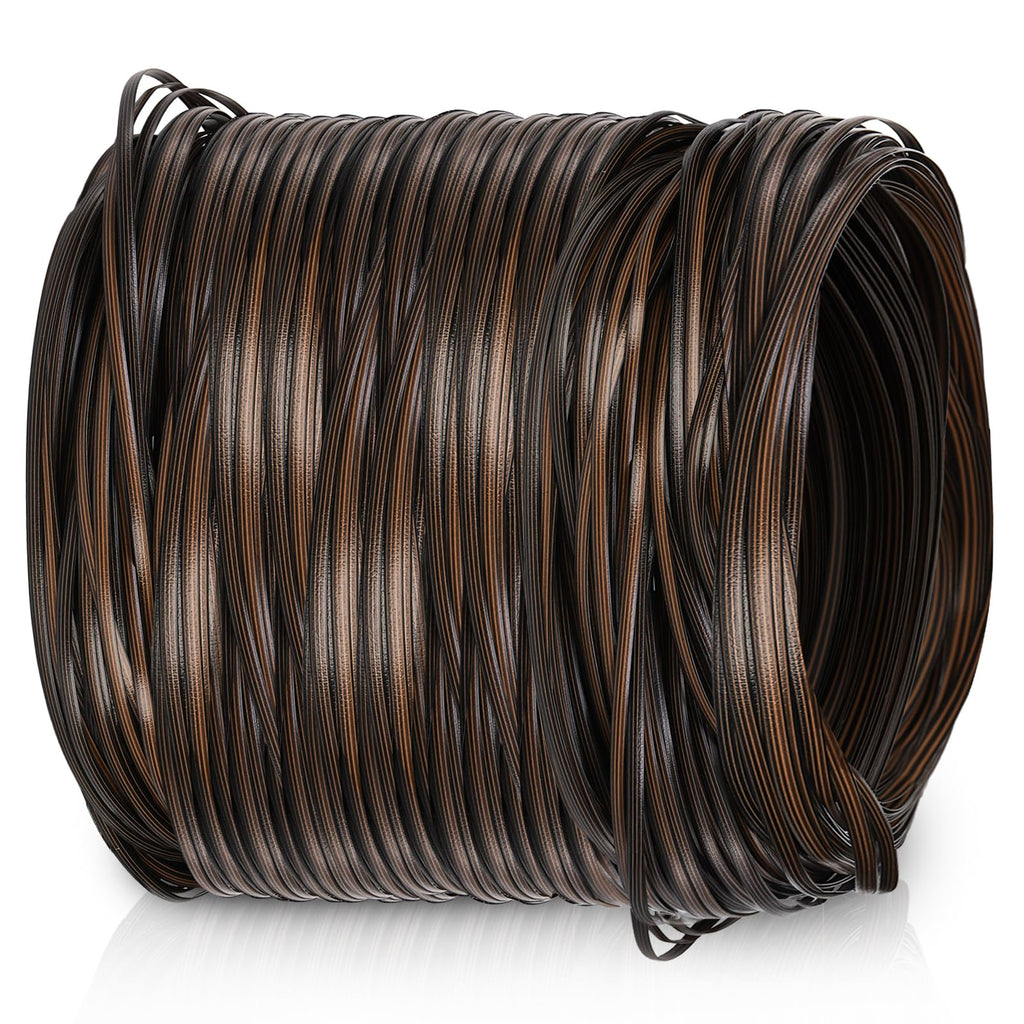 Covzoe 459Ft Wicker Repair Kit, Rattan Patio Chair Sofas Furniture Repair Supplies, Gradiant Coffe Brown Exlong Weaving Webbing Replacement Part for Outdoor Lawn Furniture