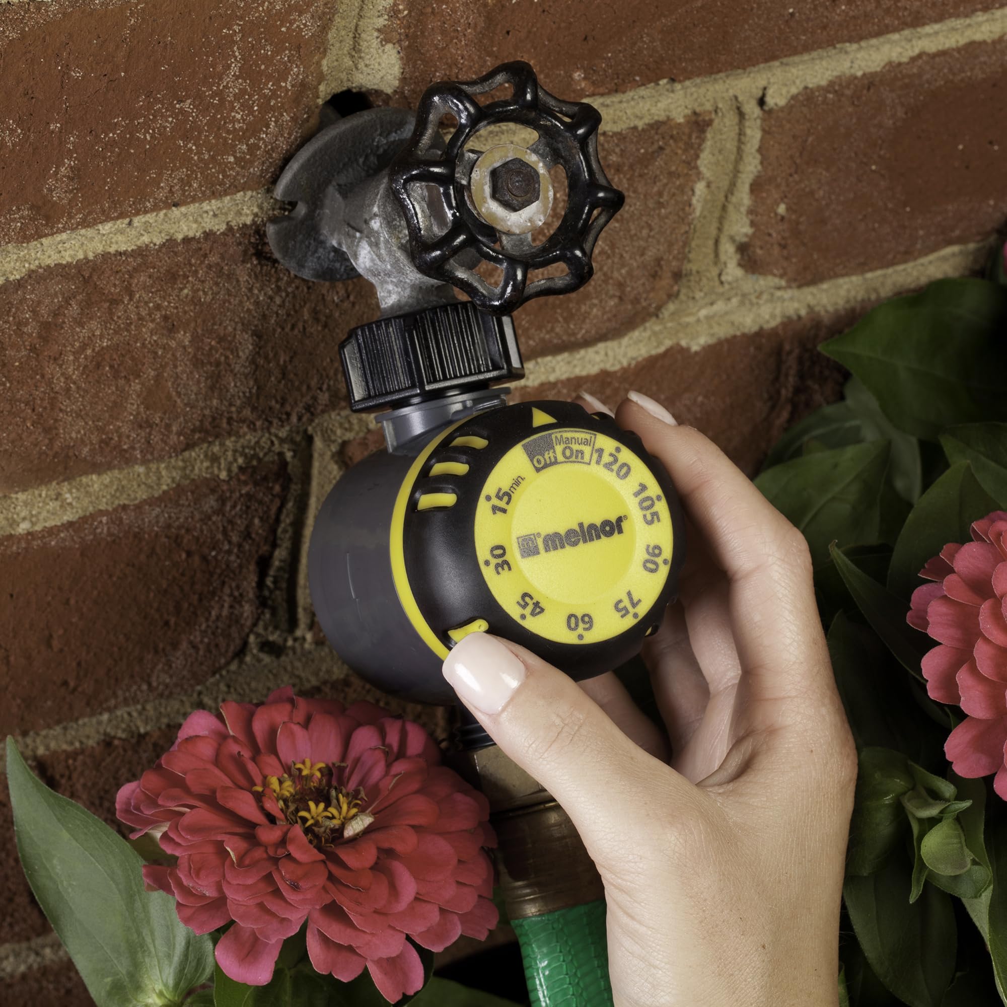 Melnor 65136AMZ Mechanical Timer, Black, Yellow