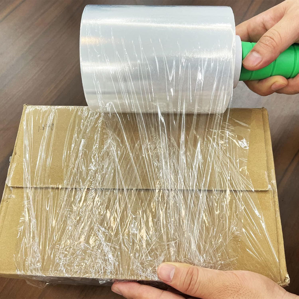 CHUANGSEED 2-Pack Industrial Mini Clear Stretch Wrap Film 80 Gauge 5.1" 1000ft for Pallet Wrap, Durable Self-Adhering Packing, Moving, Packaging, Heavy Duty Shrink Film