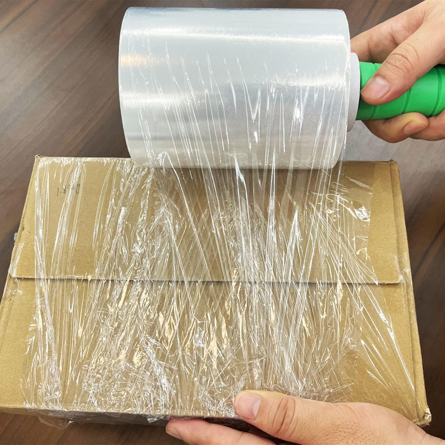 CHUANGSEED 2-Pack Industrial Mini Clear Stretch Wrap Film 80 Gauge 5.1" 1000ft for Pallet Wrap, Durable Self-Adhering Packing, Moving, Packaging, Heavy Duty Shrink Film