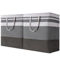 BOOMIBOO 2 Pack Large Laundry Basket,Waterproof Freestanding Laundry Hamper,Collapsible Clothes Basket with Easy Carry Handles in Laundry Room Bathroom Bedroom Dorm,Gradient Grey,100L