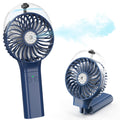 COMLIFE Portable Handheld Misting Fan, 3000mAh Rechargeable Battery Operated Spray Water Mist Fan, Foldable Mini Personal Fan for Travel, Makeup, Home, Office, Camping, Outdoors (BLUE)