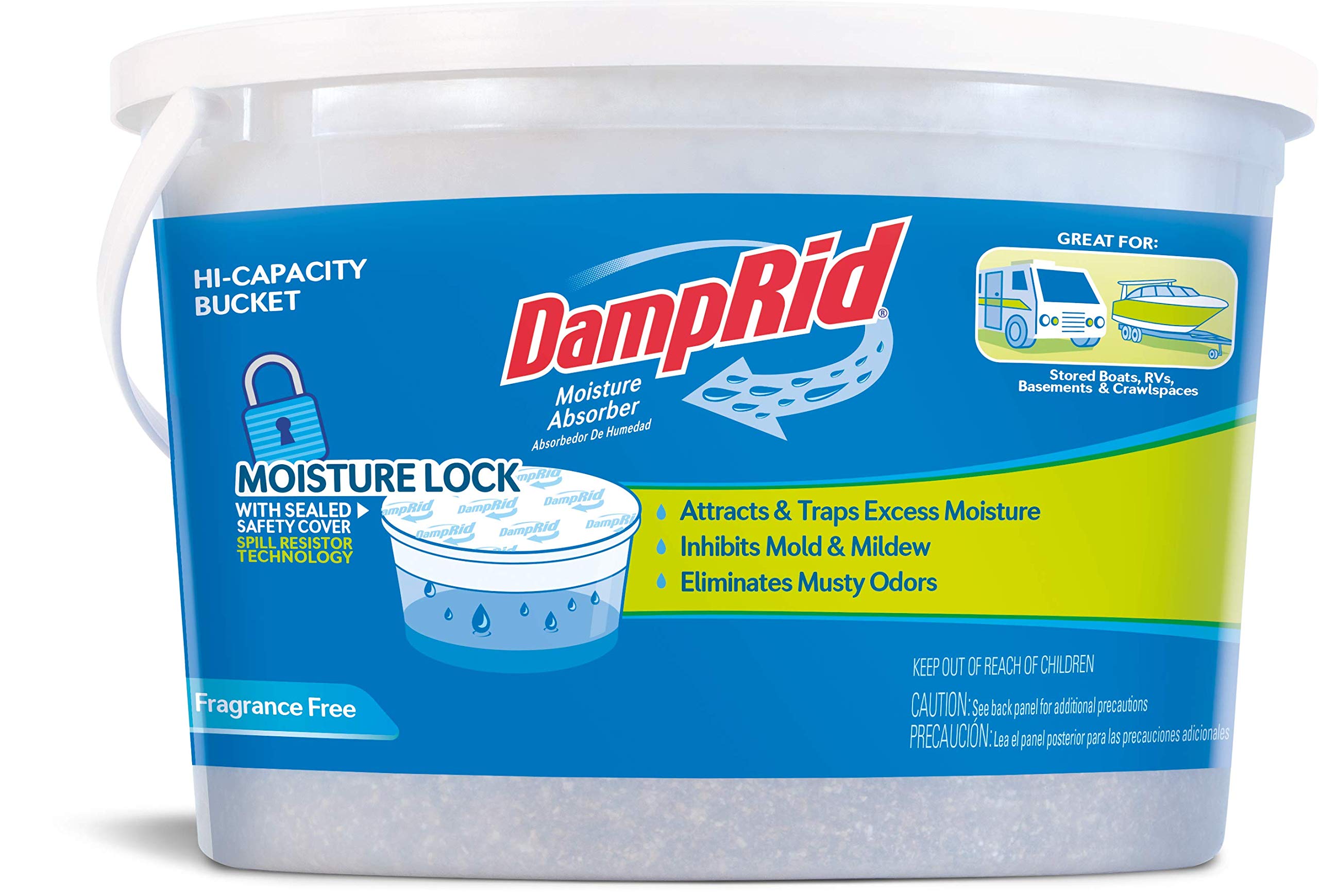 DampRid FG50T Hi-Capacity Moisture Absorber, 2-Pound Tub
