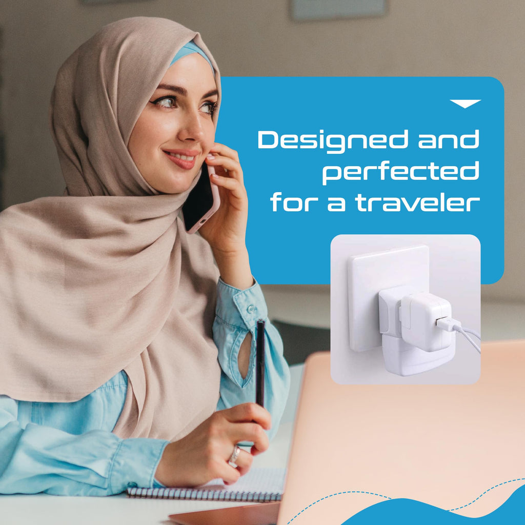 Ceptics Canada to Thailand Travel Adapter (Type O) - Dual Input - Ultra Compact - Charge your Cell Phone, Laptops, Tablets (CT-18, 3 Pack)