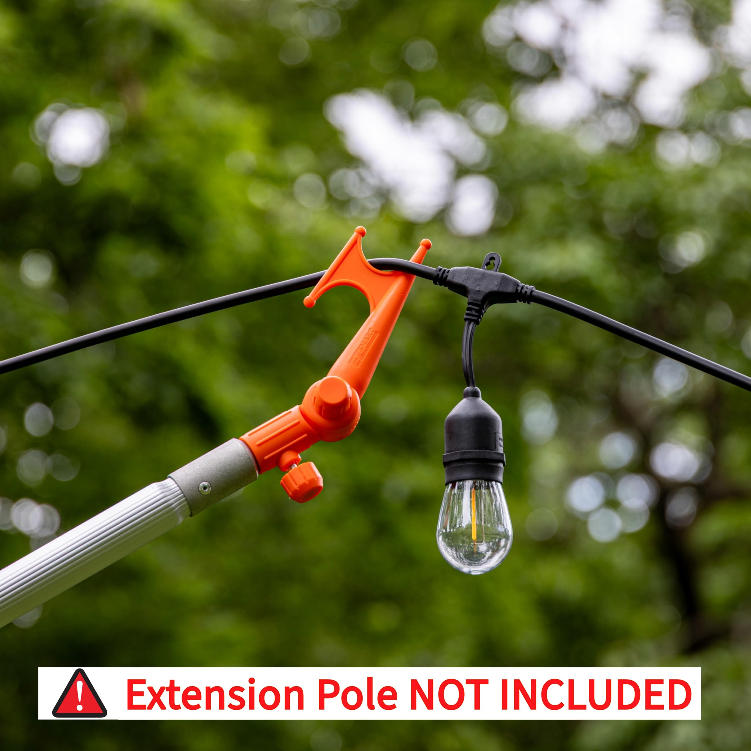 EZ SMART Handy Hook, Multi-Purpose Utility Hook, Adjustable Elbow, Screw on to Standard Thread Extension Pole for Hanging Bird Feeders, Christmas Lights, Ropes, Boats, Pool, and More