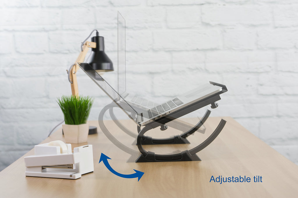 VIVO Black Fully Adjustable Curved Laptop, Notebook and Monitor Riser Stand STAND-V001N
