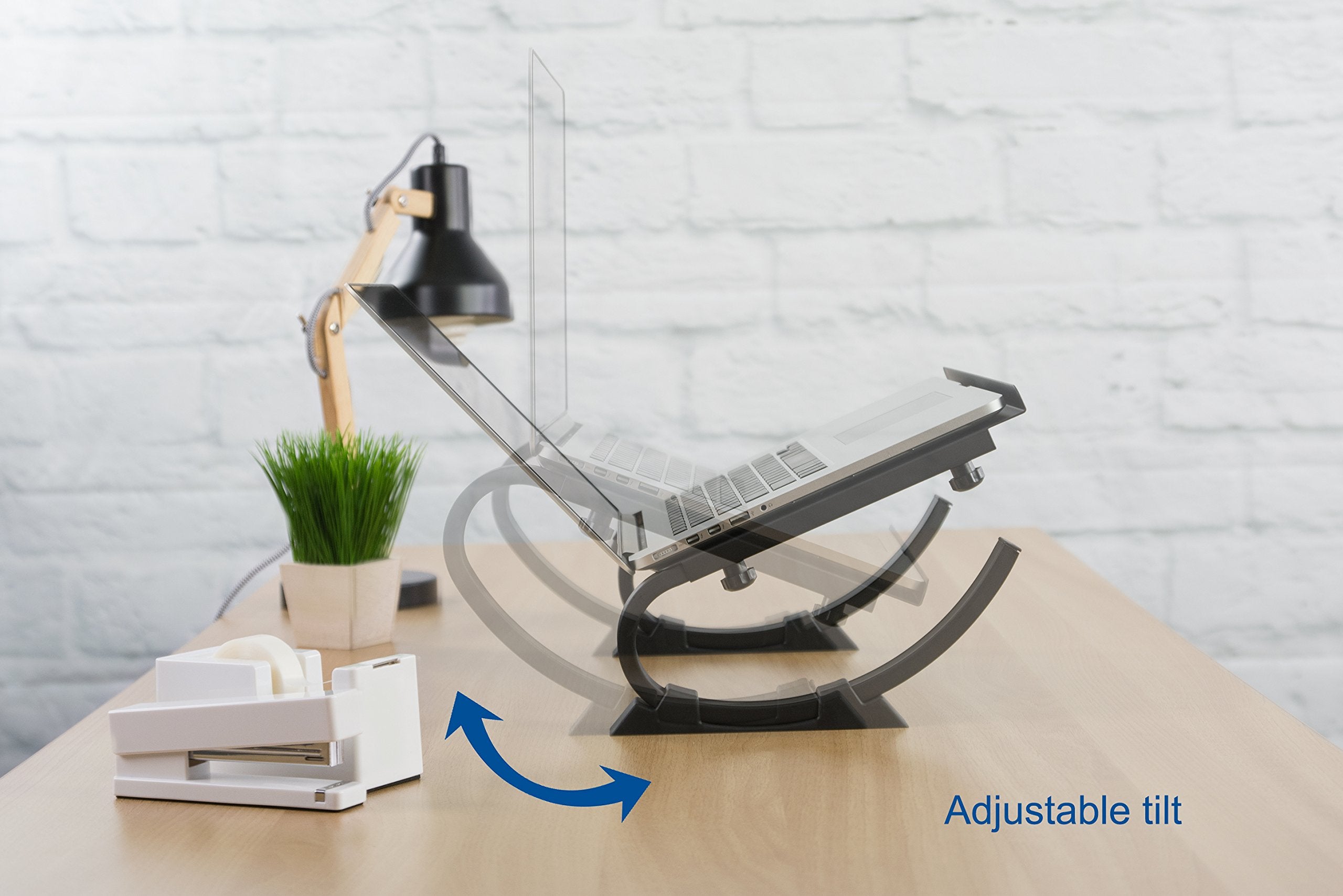 VIVO Black Fully Adjustable Curved Laptop, Notebook and Monitor Riser Stand STAND-V001N