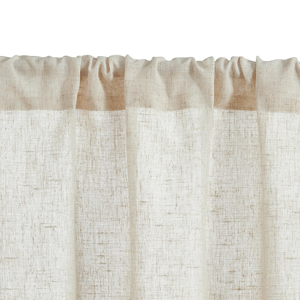 JINCHAN Tier Curtains Linen Textured Small Cafe Curtain Long Curtains for Kitchen Window Treatment Set 24 Inches 2 Panels Crude