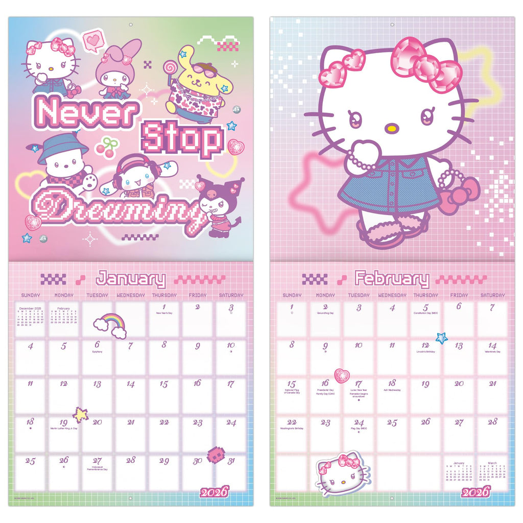 Sanrio - Hello Kitty and Friends Wall Calendar