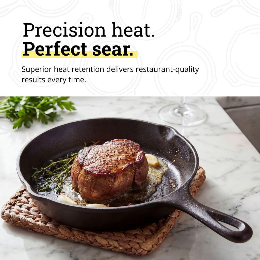 Lodge L3SK3 6-1/2-Inch Logic Pre-Seasoned Skillet (Black)