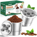 CAPMESSO Reusable K Cups for Keurig: 2025 Updated My K Cup Metal Coffee Filter Refillable Coffee Pods with 5 Holes - for K Supreme/K Slim/K-Duo Gen2/K-Brew Chill with MultiStream Technology (2 Pack)