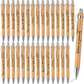 30 Pcs Inspirational Ballpoint Pens with Inspirational Quotes Stylus Bulk Motivational Bamboo Wooden Pen Thank You Pens Black Ink Gel Pens for Home Office School Supplies