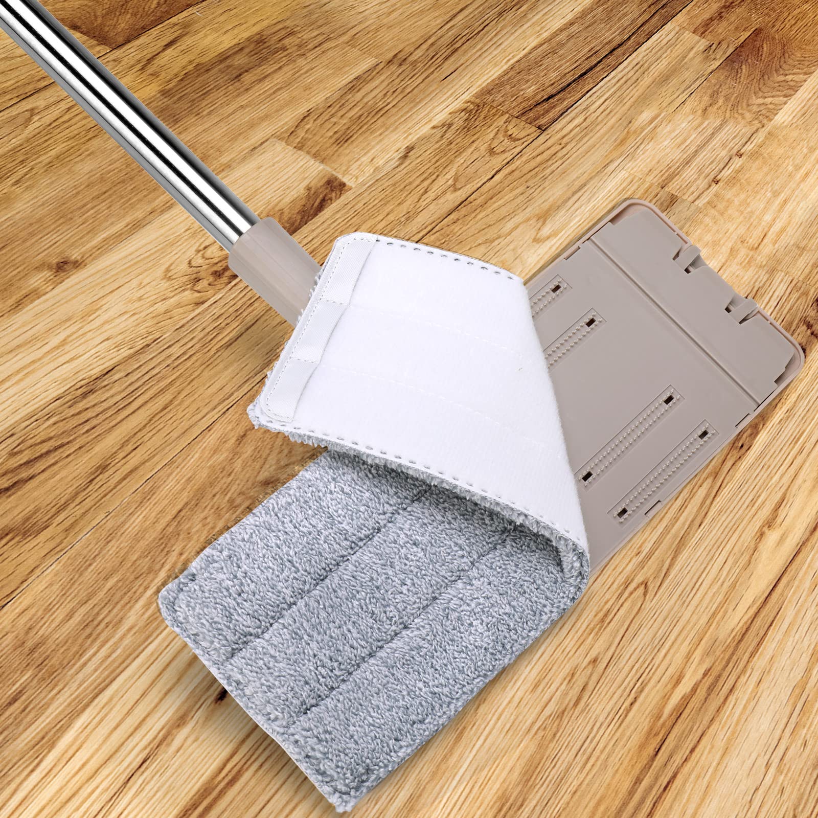 6Pcs Flat Mop Pads Compatible with JOYMOOP or 11-13" Size Flat Mops, Joymoop Mop Replacement Pads, 13" x 4.9" Washable Microfiber Mop Head/Pads/Refill for Floor Cleaning