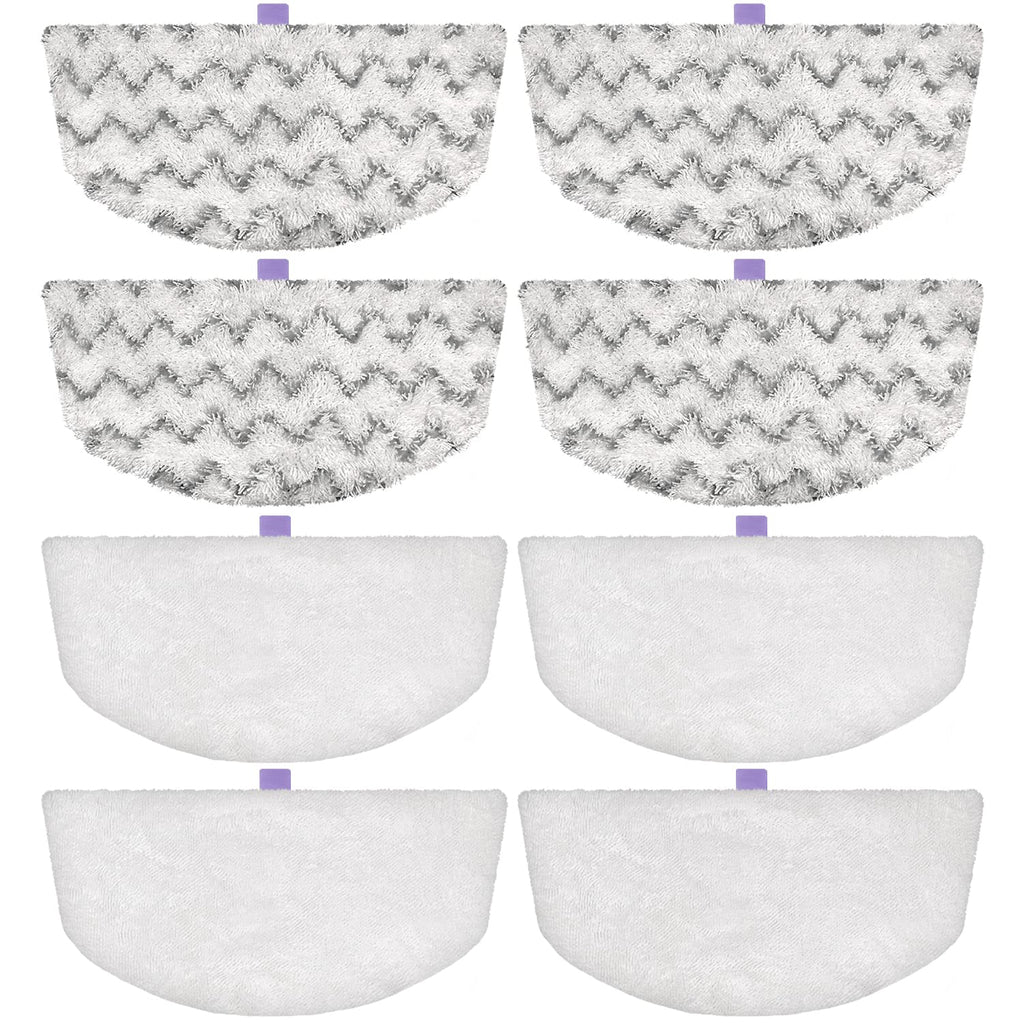 Steam Mop Replacement Pads Compatible with Bissell Powerfresh Steam Mop Pads for Bissell 1940 1806 1544 1440 2075 2685 Series Mops Resuable Floor Steamer Mop Pad Refills for Dry & Wet Cleaning, 8 Pack