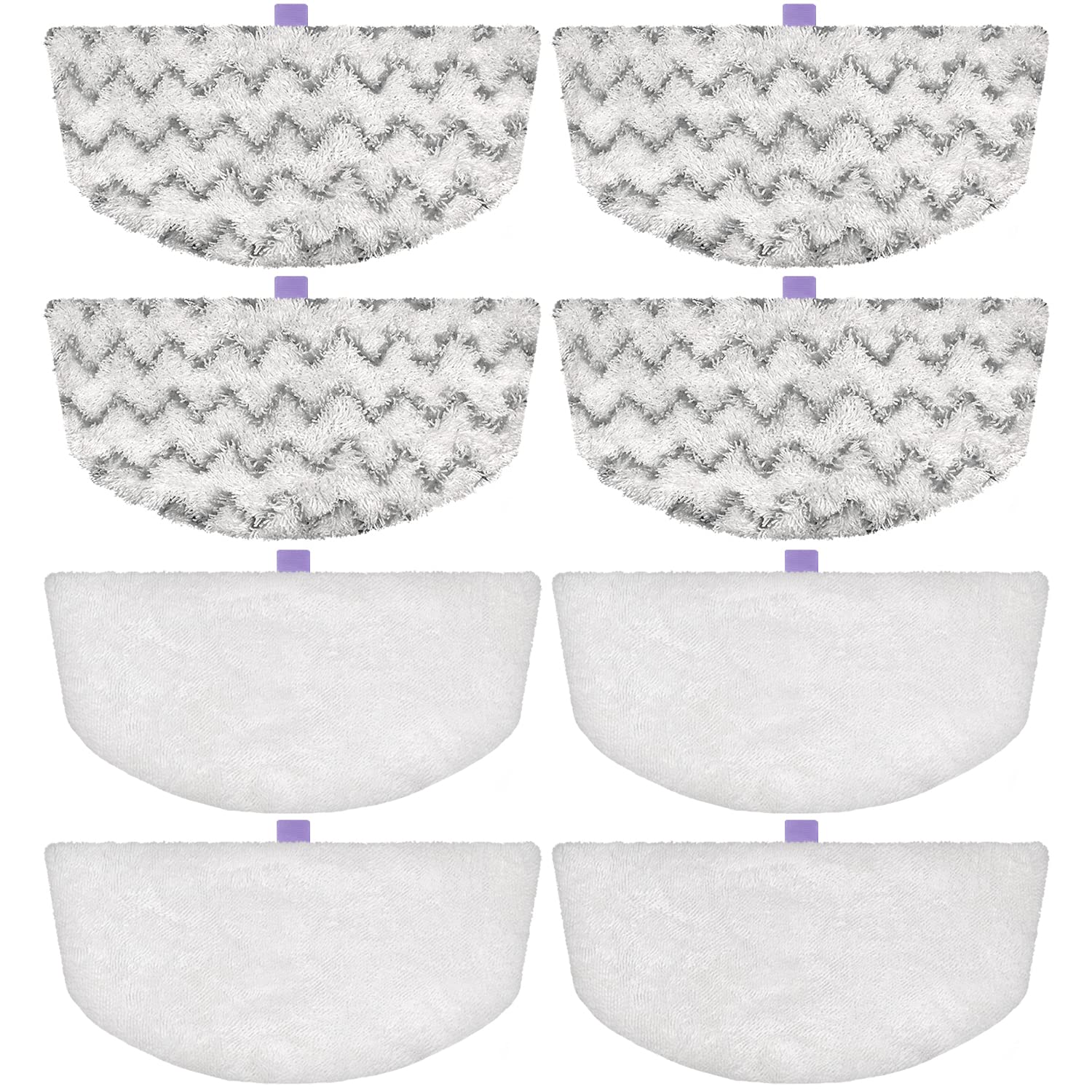 Steam Mop Replacement Pads Compatible with Bissell Powerfresh Steam Mop Pads for Bissell 1940 1806 1544 1440 2075 2685 Series Mops Resuable Floor Steamer Mop Pad Refills for Dry & Wet Cleaning, 8 Pack