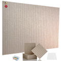 MegaBlues Large Felt Bulletin Board 48" x 36" Cork Board Alternative-12 Pack with 72 Safe Removable Adhesive Tabs, Cork Boards for Walls Cork Board for Home Office Classroom Pin Board (Taupe)