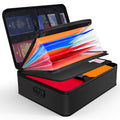 JUNDUN Document Organizer, Fireproof Document Box with Accordian,Fireproof Document Bag with Lock, 7 Pockets Document Holder with Handle Portable File Bag for Important Documents,Files,Passports
