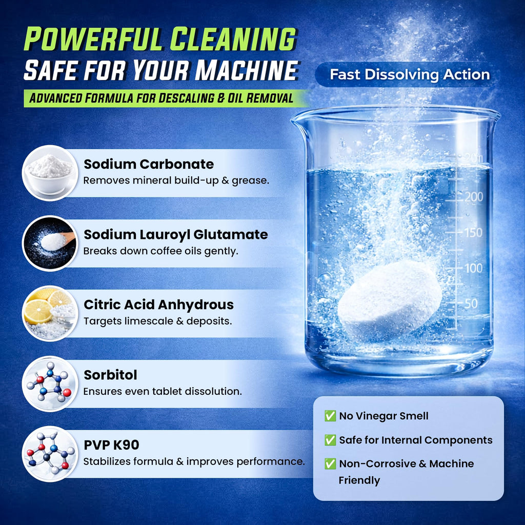 True Fresh coffee maker cleaner descaler tablets pack of 25 Removes limesclae and mineral build ups compatible with espresso keurig and all major brands (25, Pack of 25)