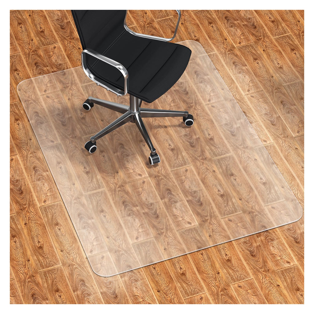WASJOYE Chair Mat for Hardwood Tile Floor, 36"x48" PVC Floor Protector Cover Rug Mat with Non-Slip Frosted Back, Heavy Duty for Home Office Computer Desk Rolling Chair, Easy Expanded