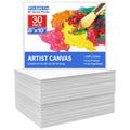 FIXSMITH Canvases for Painting 30 Pack - 8 x 10 Inch Painting Canvas Panel Boards - 100% Cotton Primed Canvases - Super Value Pack - Artist Canvas Board for Acrylic, Oil & Tempera Painting