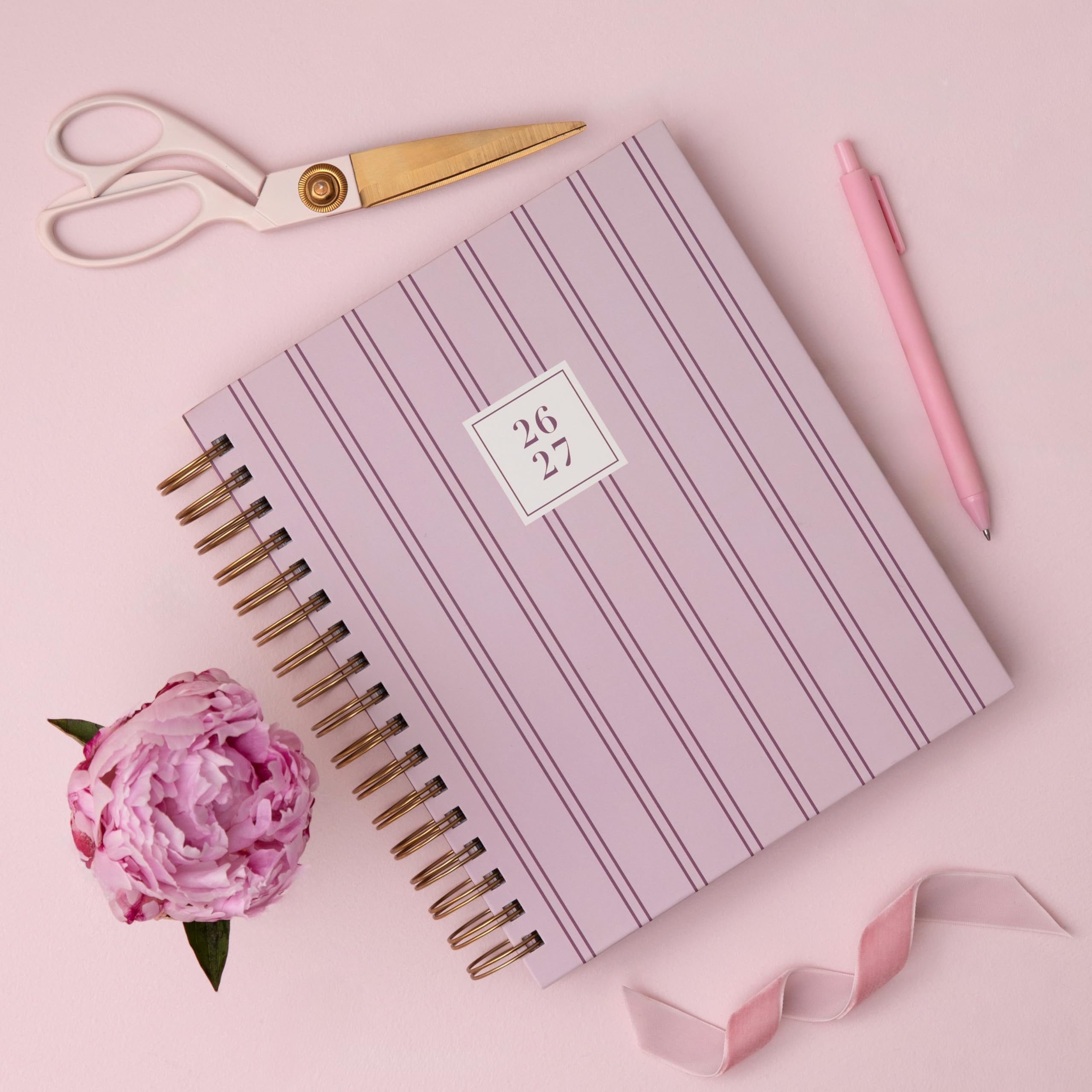 Blue Sky Rachel Parcell 2026-2027 Daily and Monthly Academic Year Planner Calendar, July 2026 - June 2027, 7" x 9", Laminated Cover, Wirebound, Laminated Tabs, Storage Pocket, Includes Stickers, Laine
