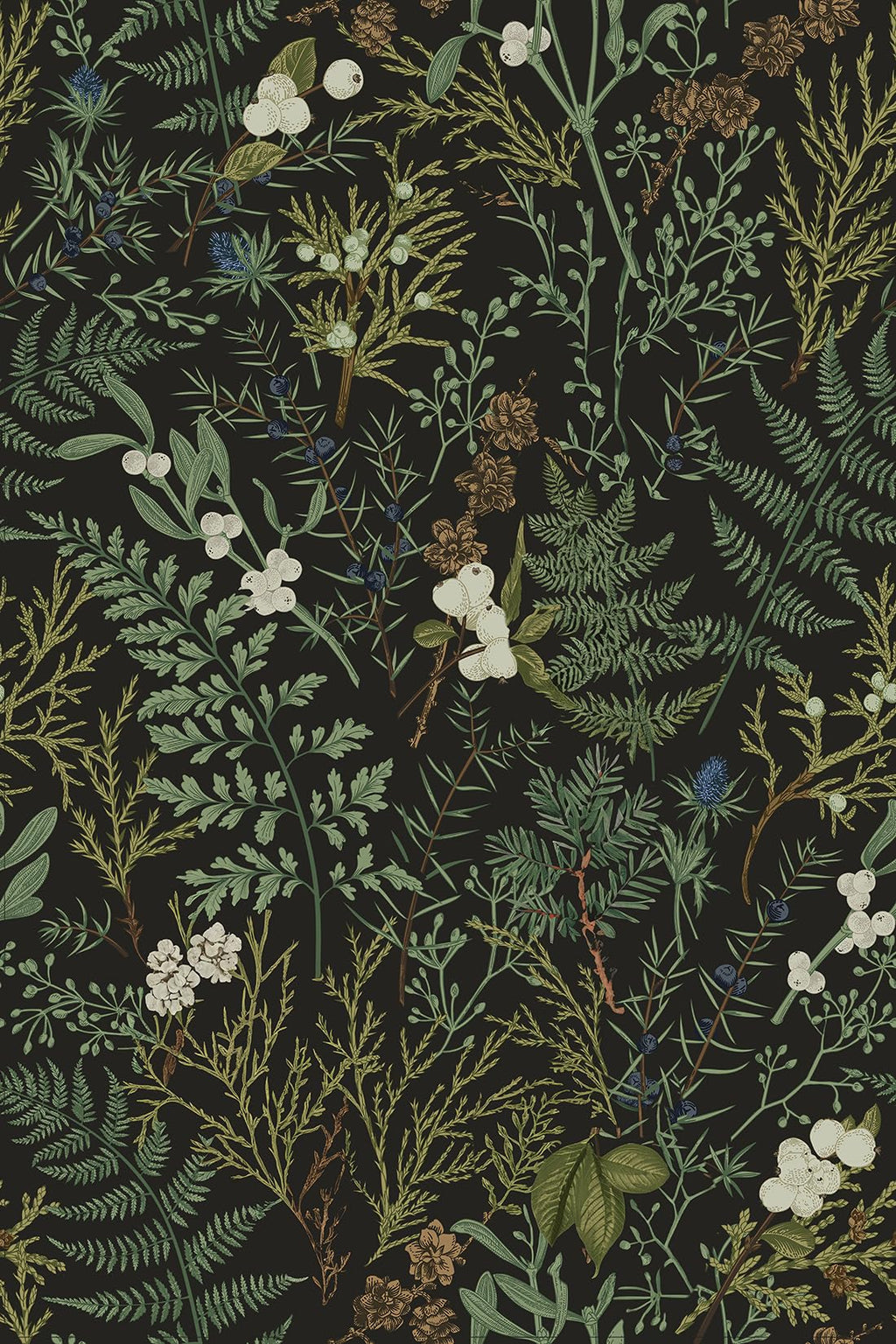Dark Green Fern Botanical Shelf Liner Contact Paper Self Adhesive Vinyl Botanical Drawer Liner Wall Paper for Kitchen Cabinets Dresser Dollhouse Walls Arts Crafts Decal 17.5X117 Inches