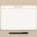 Schedule Pad, Tear Off Undated Weekly Planner Notepad, A4 Size (8,3" X 11,7"), Premium Thick Paper with Cardboard Back Support, Weekly Desk Planner by CLEVER SIGNS