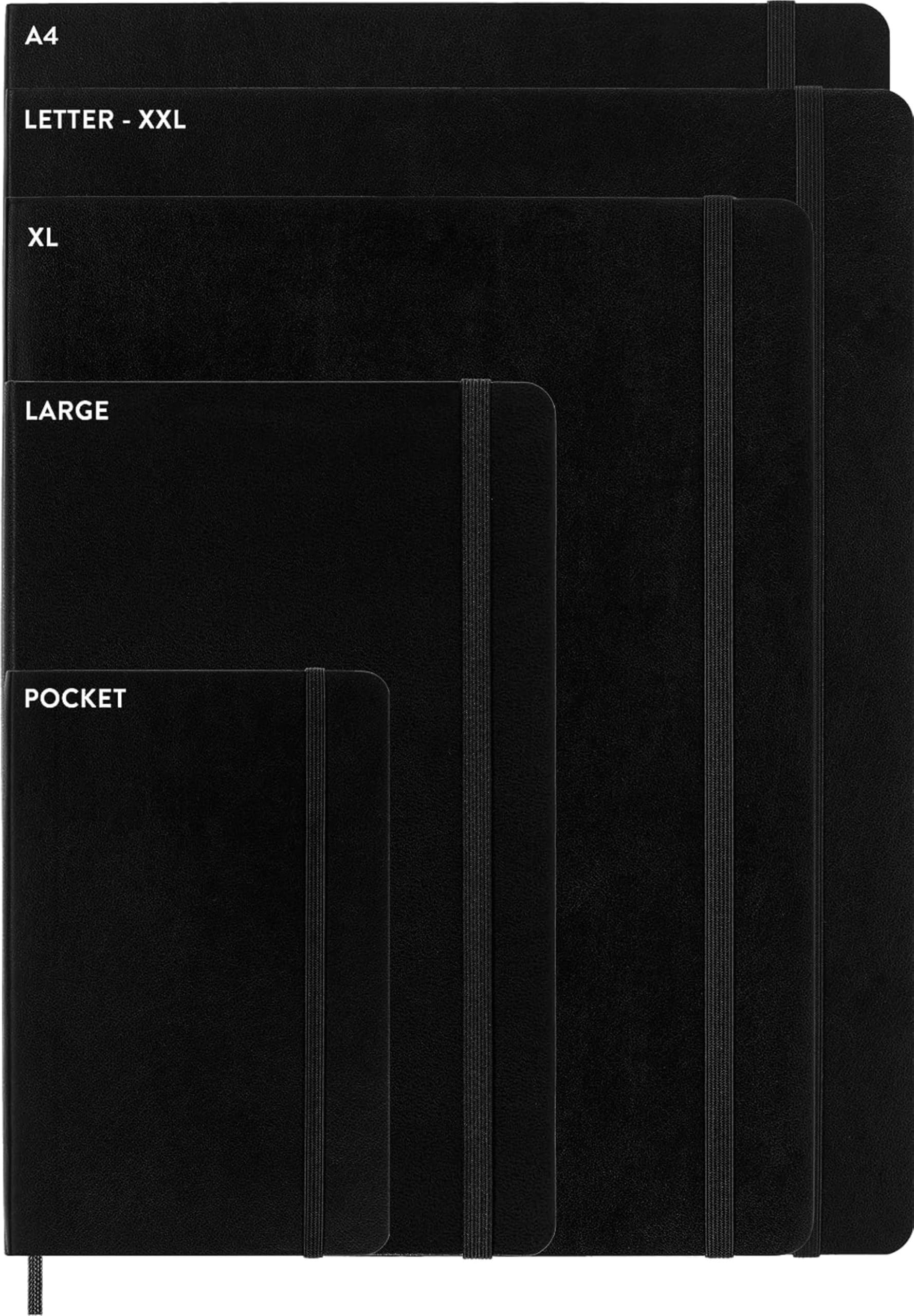 Moleskine Classic Notebook, Soft Cover, Large (5" x 8.25") Squared/Grid, Black, 192 Pages