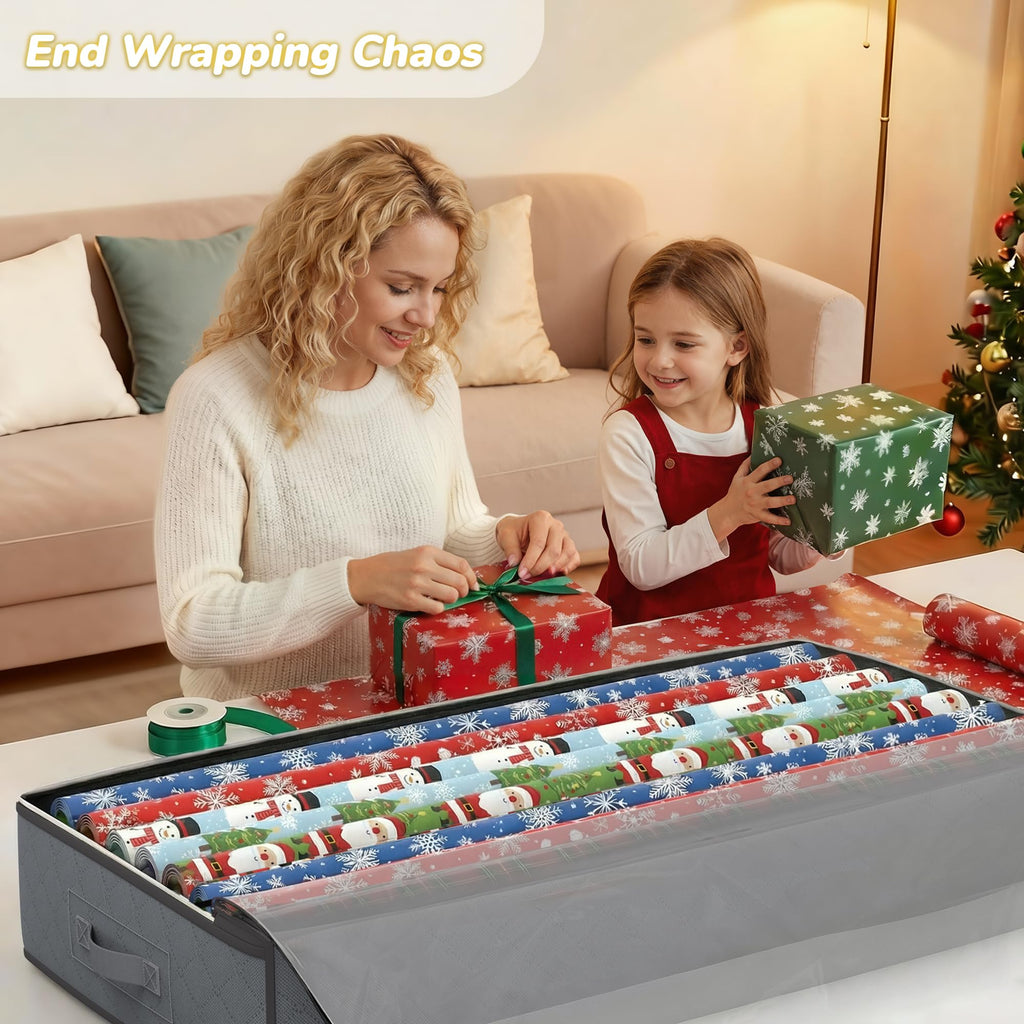 Budding Joy 90L Under Bed Storage Containers, Closet Organizers and Storage Bins, Foldable Underbed Storage Bags for Blankets, Towels, Comforter, Sweaters, Pillows, Linen Sheets, Wrapping Paper