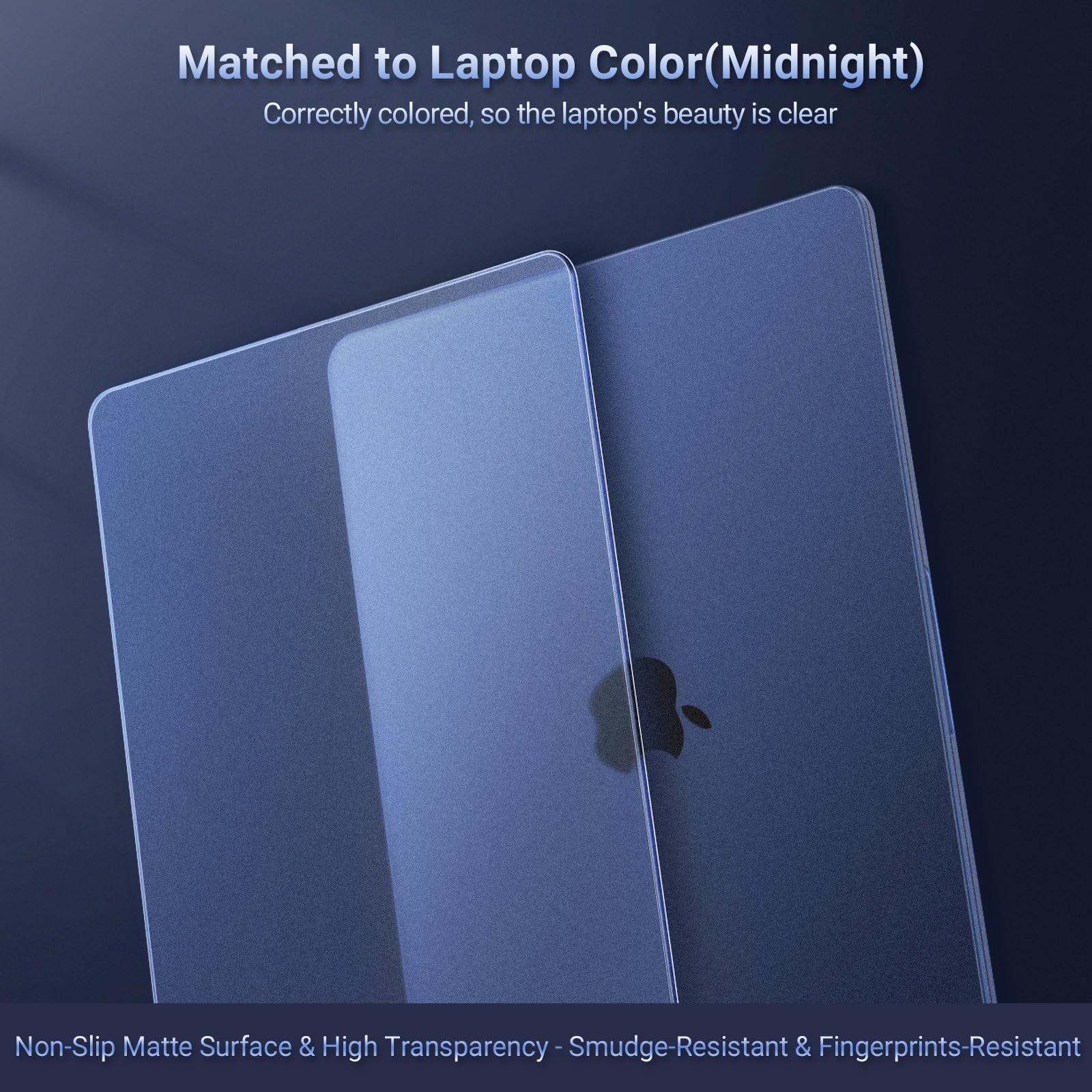 MOSISO Compatible with MacBook Air 13 inch Case M5 M4 M3 M2 2026-2022 A3449 A3240 A3113 A2681,2 in 1 Kit Finish Hard Shell for MacBook Air 13.6 inch Case, Anti-Fingerprints&Ultra-Thin, Midnight Blue