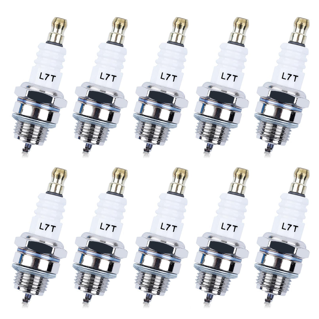 L7T Spark Plug for NGK BPMR7A - 10 Pack Sparkplugs for Champion CJ8 RCJ6Y RCJ7Y & More 2-Stroke Engine, Adofol Spark Plugs for Stihl 017 018 MS170 MS180 MS290 MS310 MS390 029 039 Chainsaw