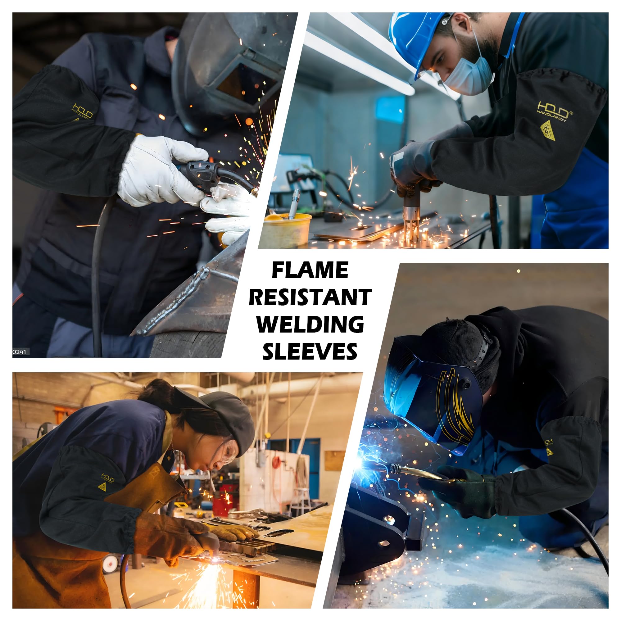 HANDLANDY Flame Resistant Welding Sleeves Arm Protection for Men and Women