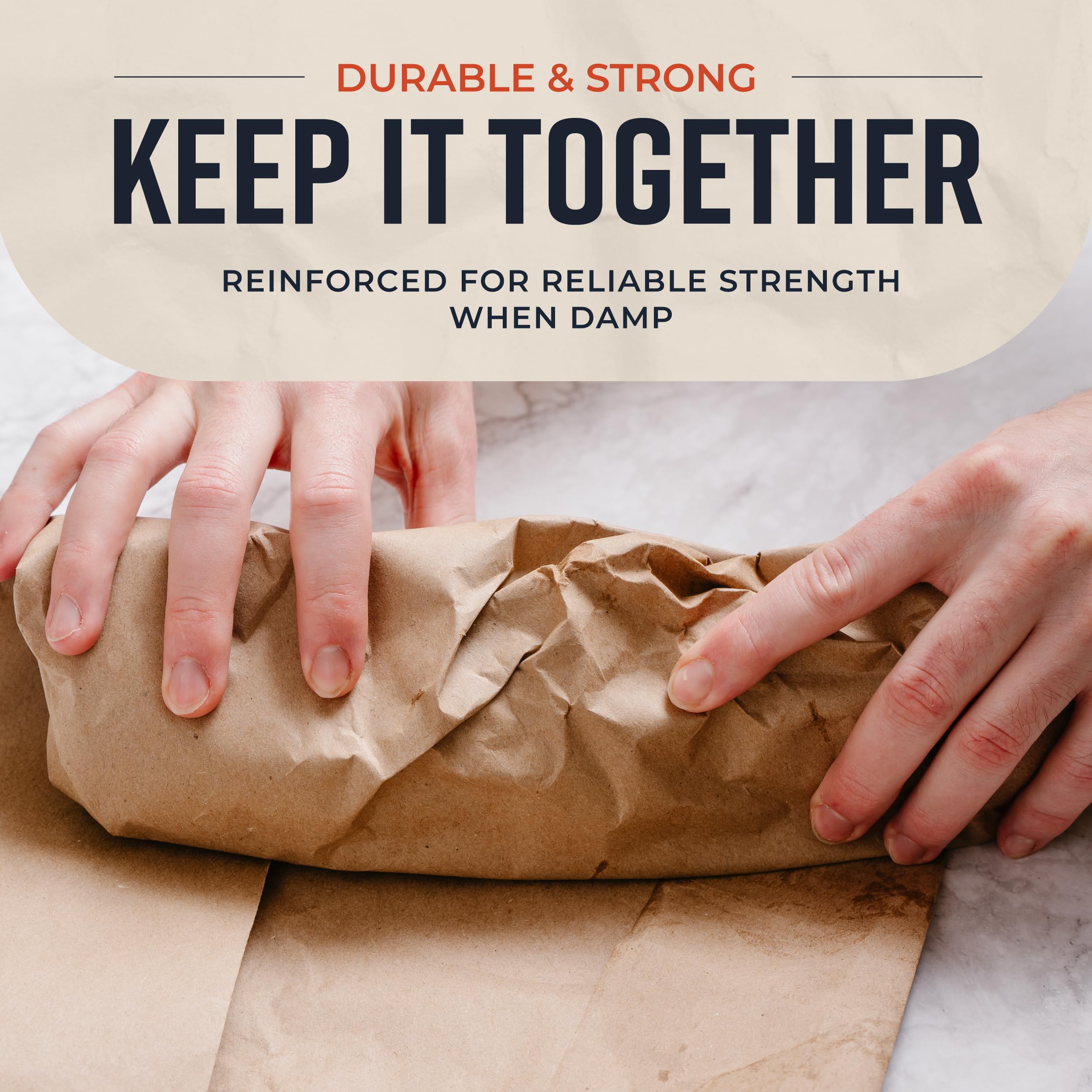 Brown Kraft Butcher Paper Roll - 18 Inch x 100 Feet - Food-Grade Paper for Wrapping and Smoking Meat, BBQ, Grilling, Perfect Brisket Crust - Durable, Unbleached, Uncoated & Unwaxed