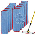 BeiLan Microfiber Mop Pads - 10 Pack Reusable Wet & Dry Cleaning Refills for 18" & 17" Mops, Compatible with Rubbermaid Commercial & Any Microfiber Flat Mop System, Safe on All Floor Types