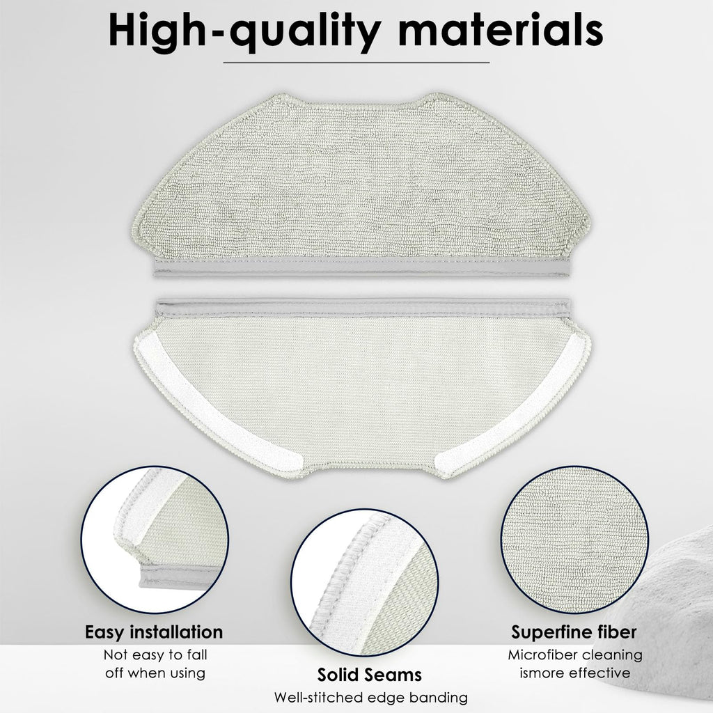 (4 Pack) T20+ Replacement Mop Pads Compatible with Airrobo T20+ Robot Vacuum Cleaner, Washable Replacement Mop Cloths, Mop Pad Accessories Kit