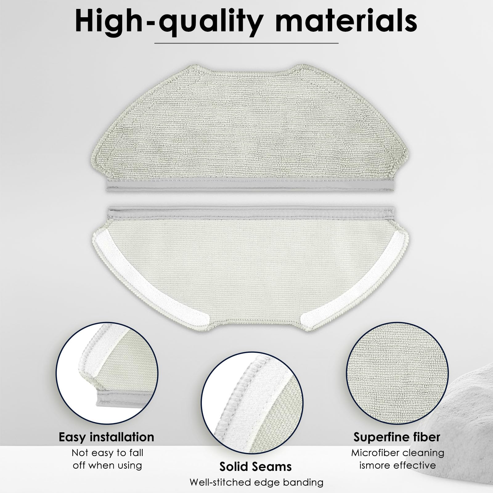 (4 Pack) T20+ Replacement Mop Pads Compatible with Airrobo T20+ Robot Vacuum Cleaner, Washable Replacement Mop Cloths, Mop Pad Accessories Kit