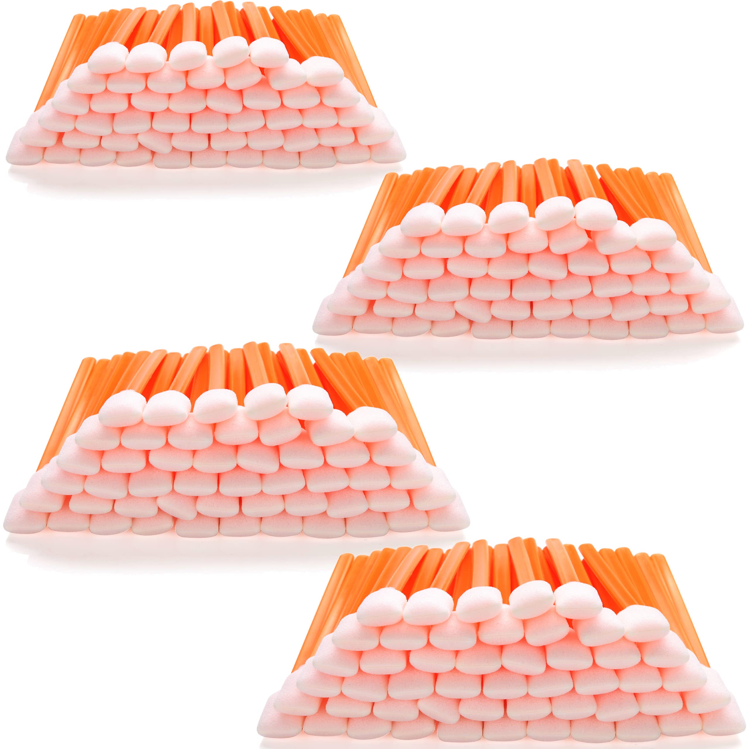 AAwipes Foam Cleaning Swab Sticks (200 pcs Large Rectangular Foam Tips, 5.25", Orange) Cleanroom Cleaning Swab Sponge Stick for Inkjet Printer, Optical Instruments