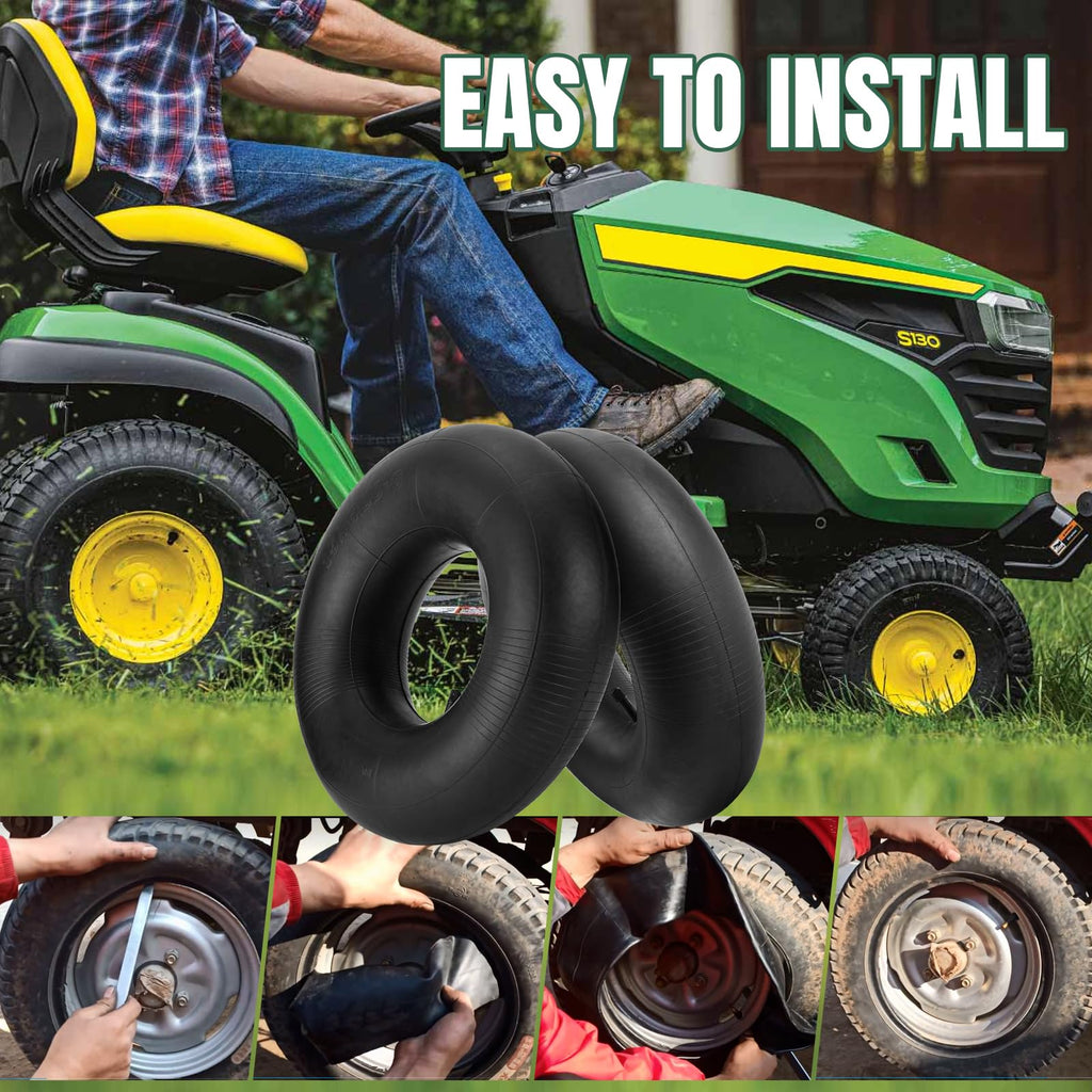 NIGOOLATA 15x6.00-6" Inner Tube with Straight Valve Stem (2-Pack) - Heavy Duty Replacement Tire Tubes for Lawn Mower, Snow Blower, Riding Mowers, ATVs, Golf Carts