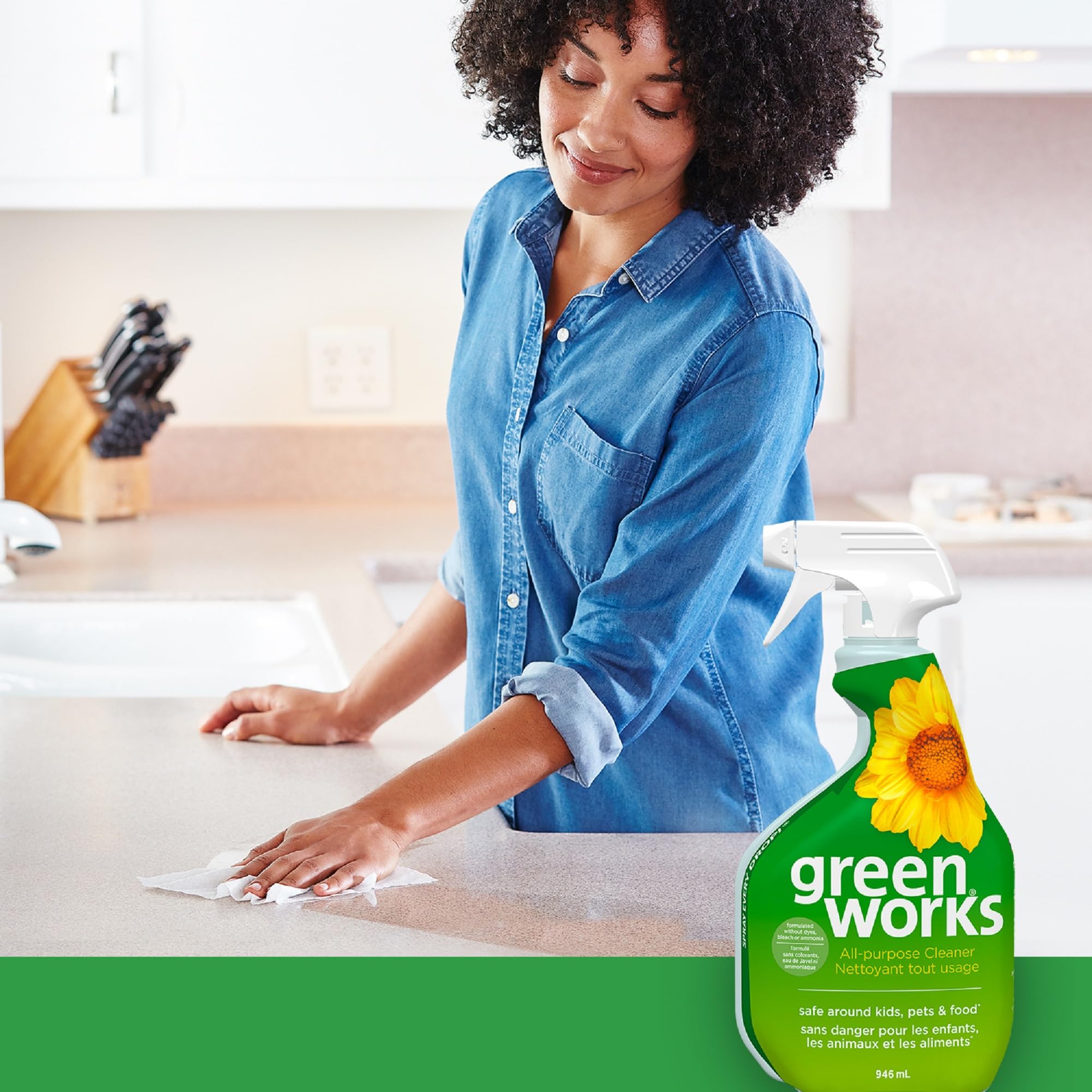 Clorox Green Works All-Purpose Cleaner, 946 mL, Multi-Pack of 3 Sprays