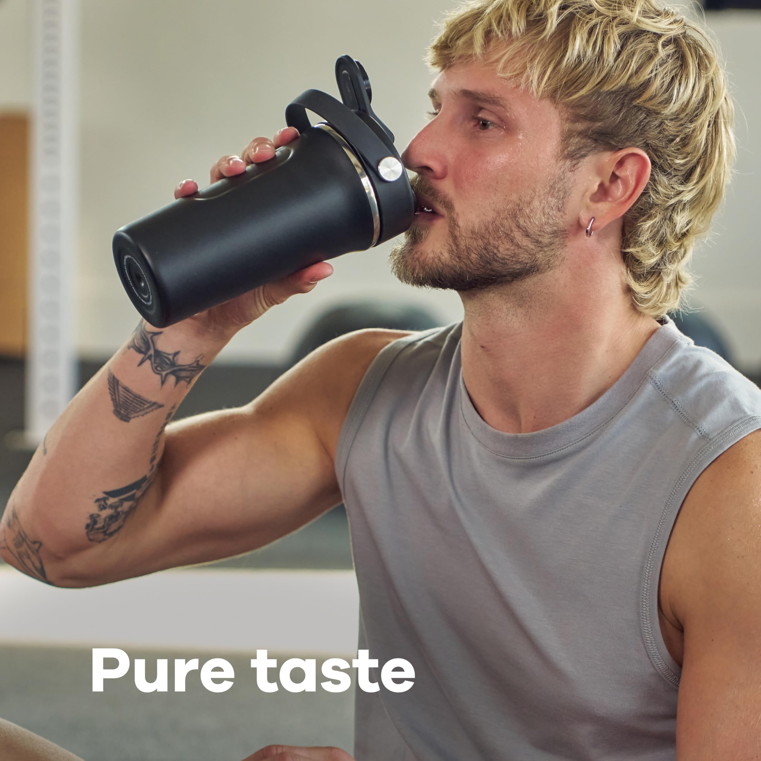 Hydro Flask 24 Oz Stainless Steel Insulated Shaker Bottle with Leakproof Flip-Top Chug Spout, and Double Wall Insulation, Agave