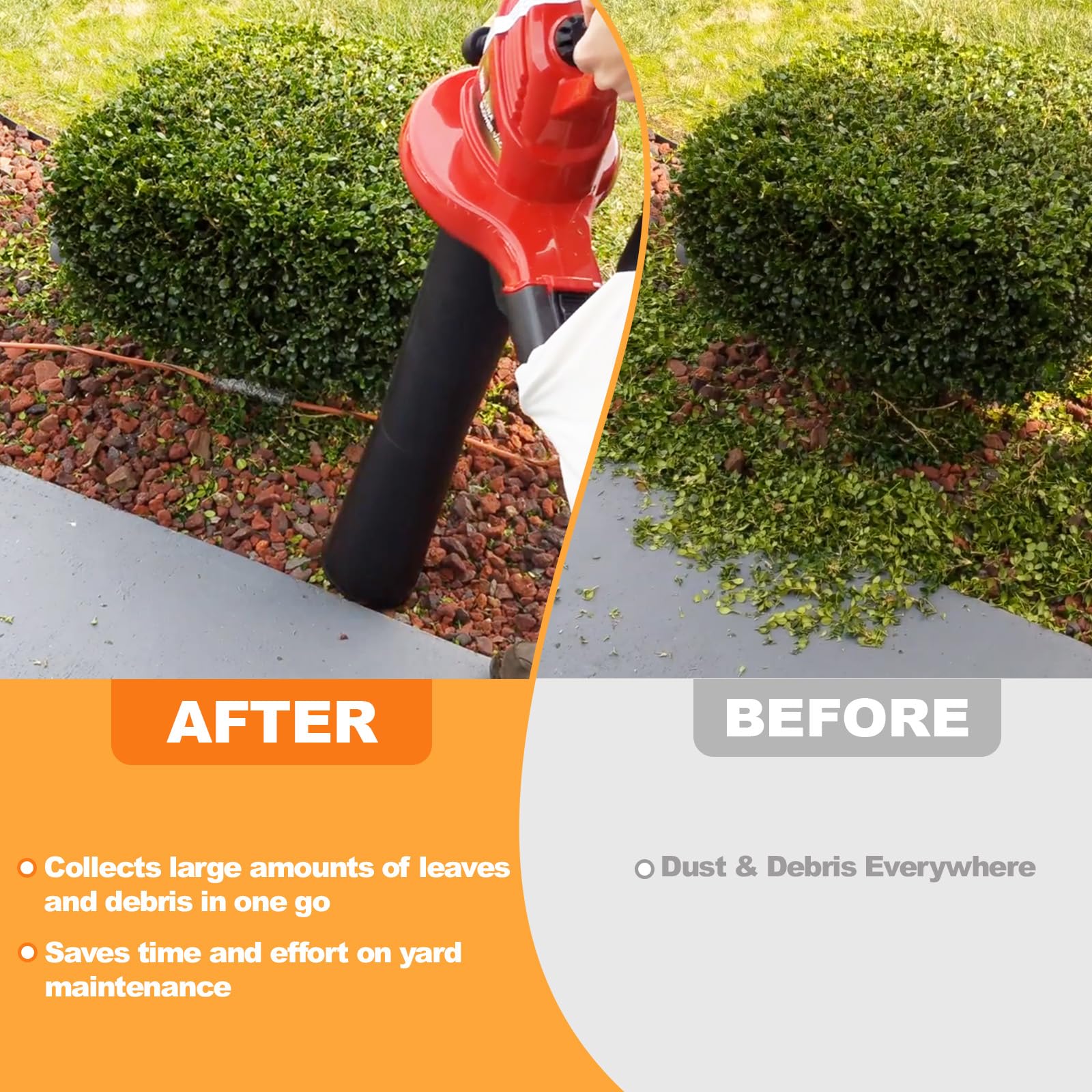 Ketofa 127-7040 Debris Collection Bag Compatible with Toro/Lawn Boy Blowers/Vacs,Leaf Blower Bag Replacement for 51574, 51592, 51593, 51594, 51599, 51609, 51602,51619, 51621