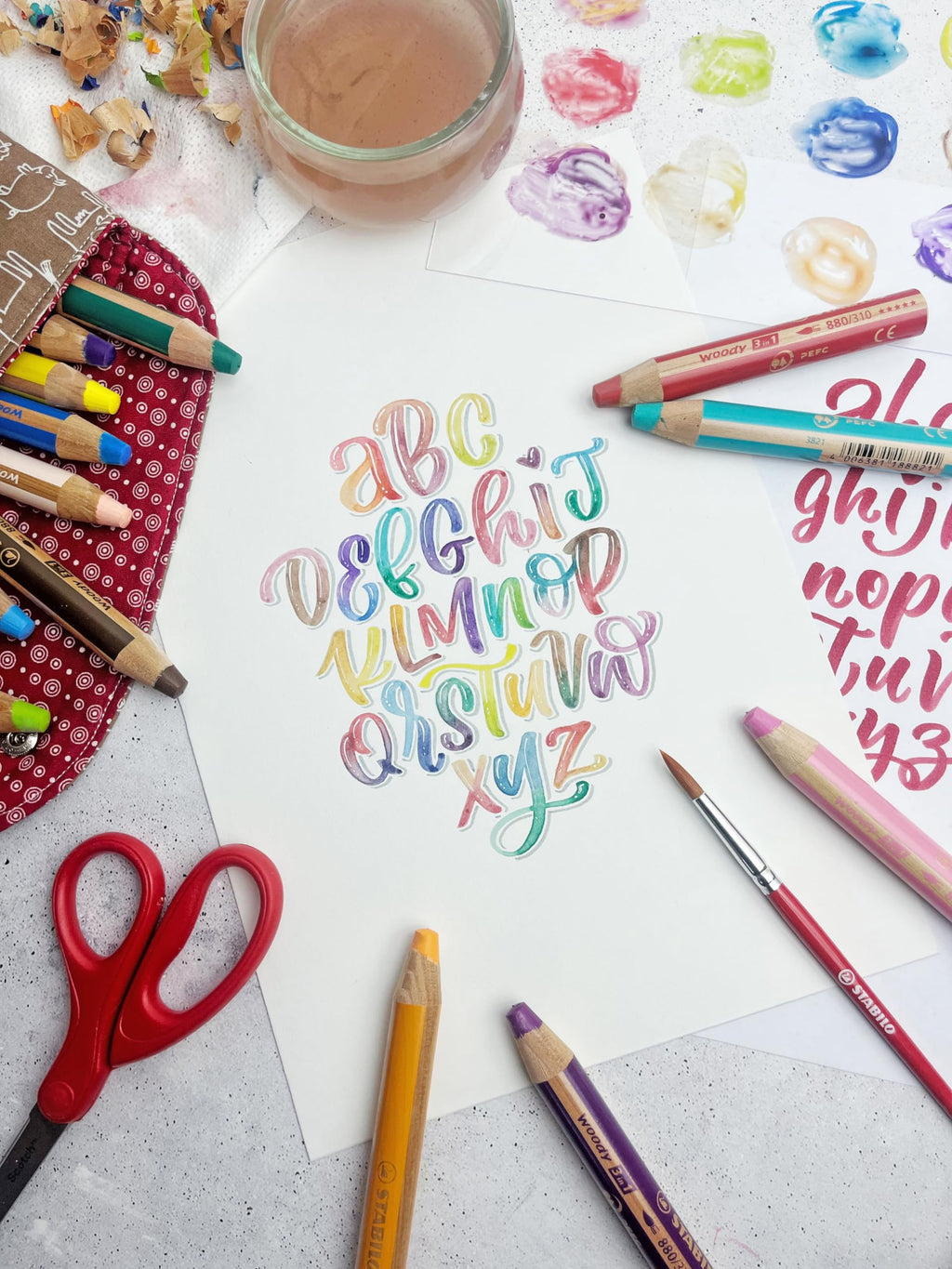 STABILO Multi-Talented Pencil woody 3 in 1 - ARTY - Pack of 10 - Assorted Colours with Sharpener