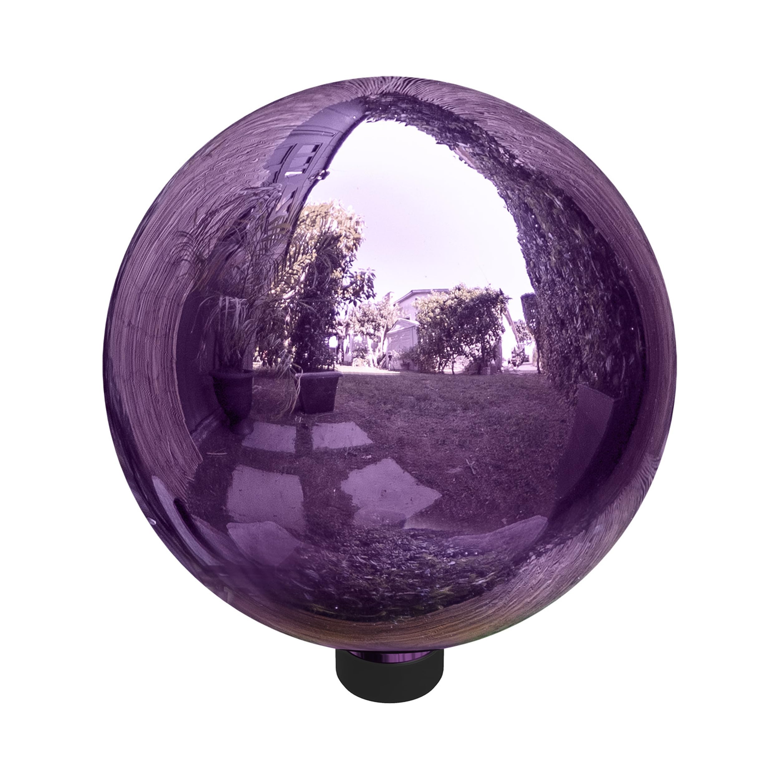 Alpine Corporation 10" Diameter Indoor Outdoor Glass Gazing Globe Yard Decoration, Purple