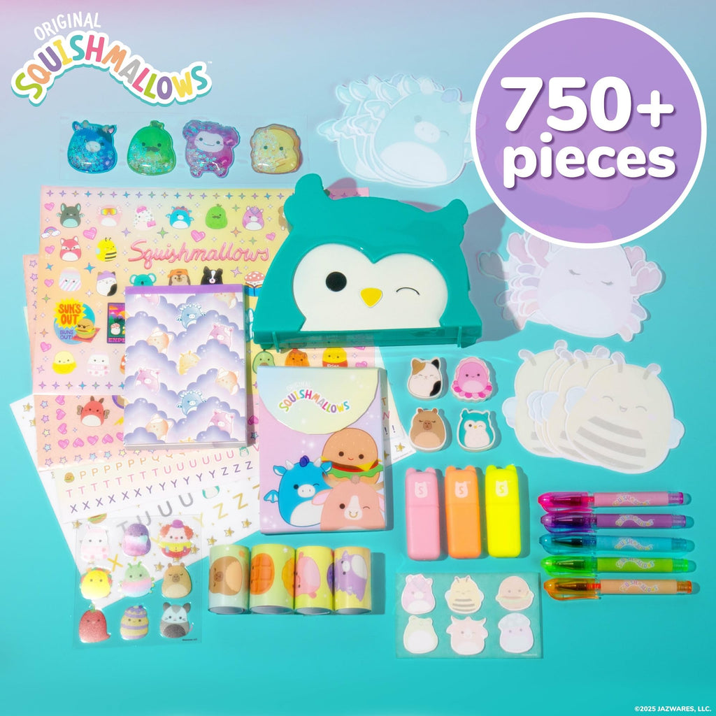 Original Squishmallows Mini Squish Squad Collection, Stationery Set, Over 750 Pieces
