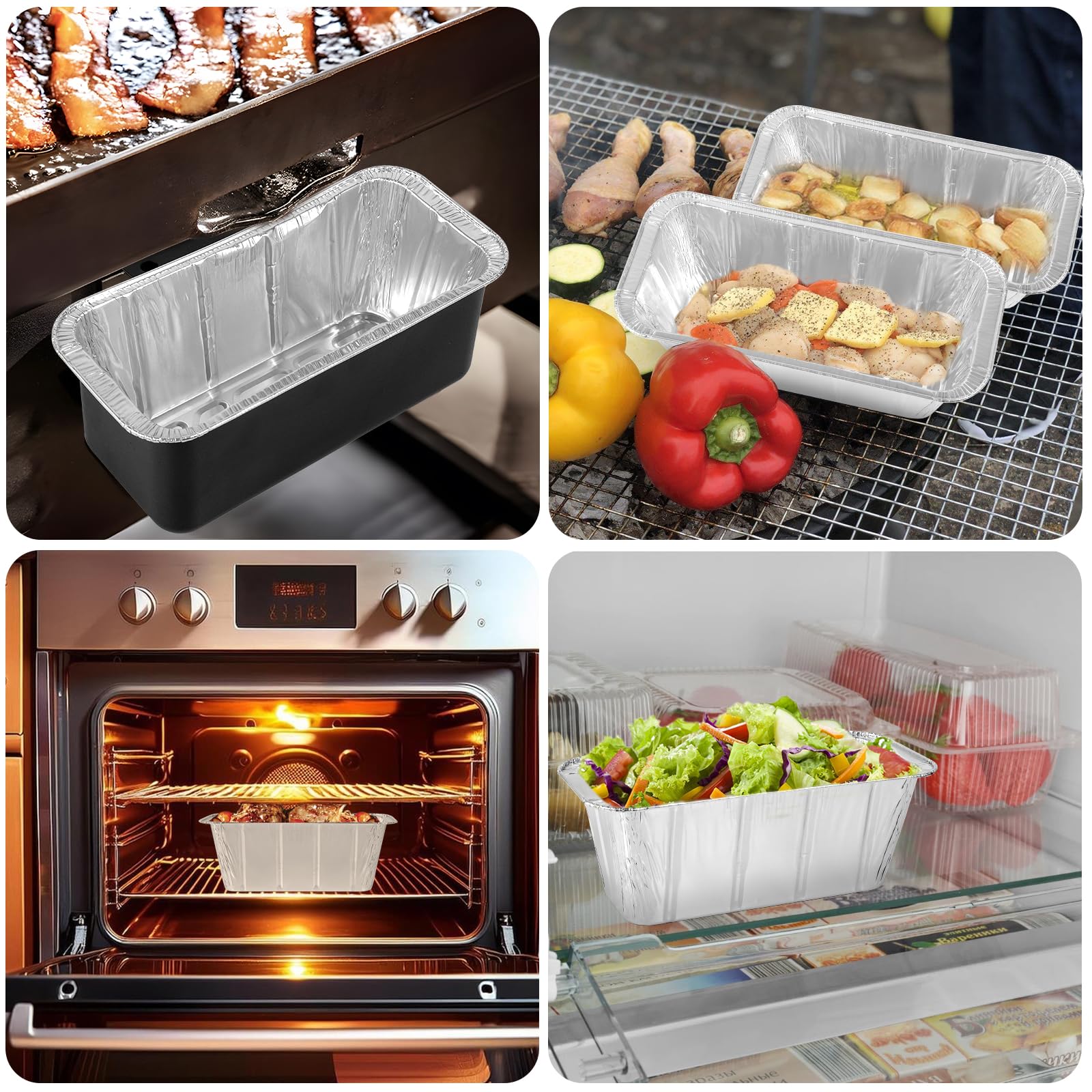 Drip Pan Grease Cup Liners - 30 Pack Disposable Aluminum Foil Drip Pan Liners,Grease Catcher Cup Liner,Disposable Grill Grease Tray,Griddle Drip for Blackstone 30",28",36" (30Pack for Blackstone)