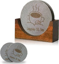2 Packs 53.5mm Espresso Puck Screen with Stand, Reusable Coffee Filters Compatible with Breville Barista 54mm Portafilter Basket, 1.7mm Thickness 150μm 316 Stainless Steel Espresso Machine Accessories