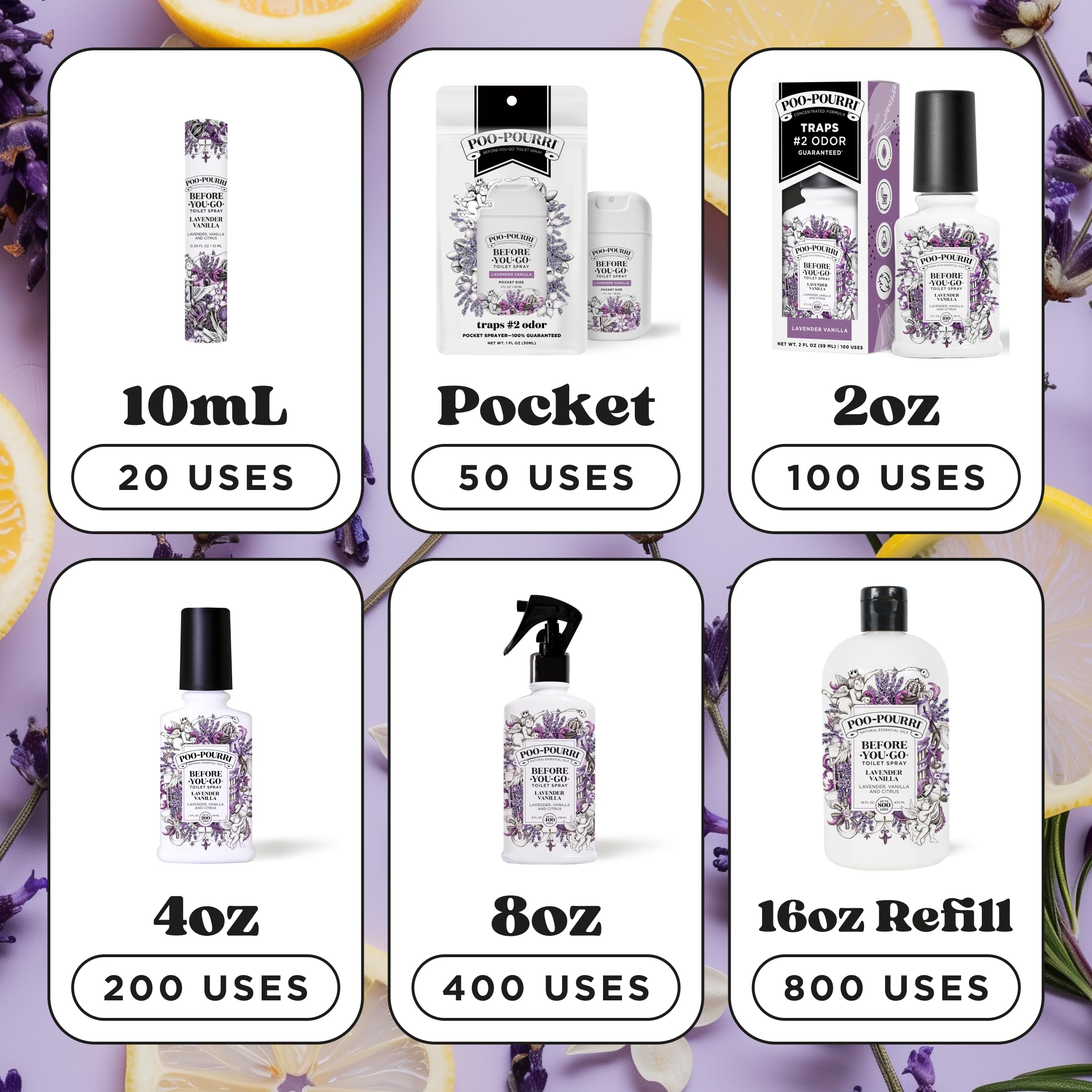 Poo-Pourri Before-You-go Toilet Spray, Lavender Vanilla Scent, 8 Fl Oz