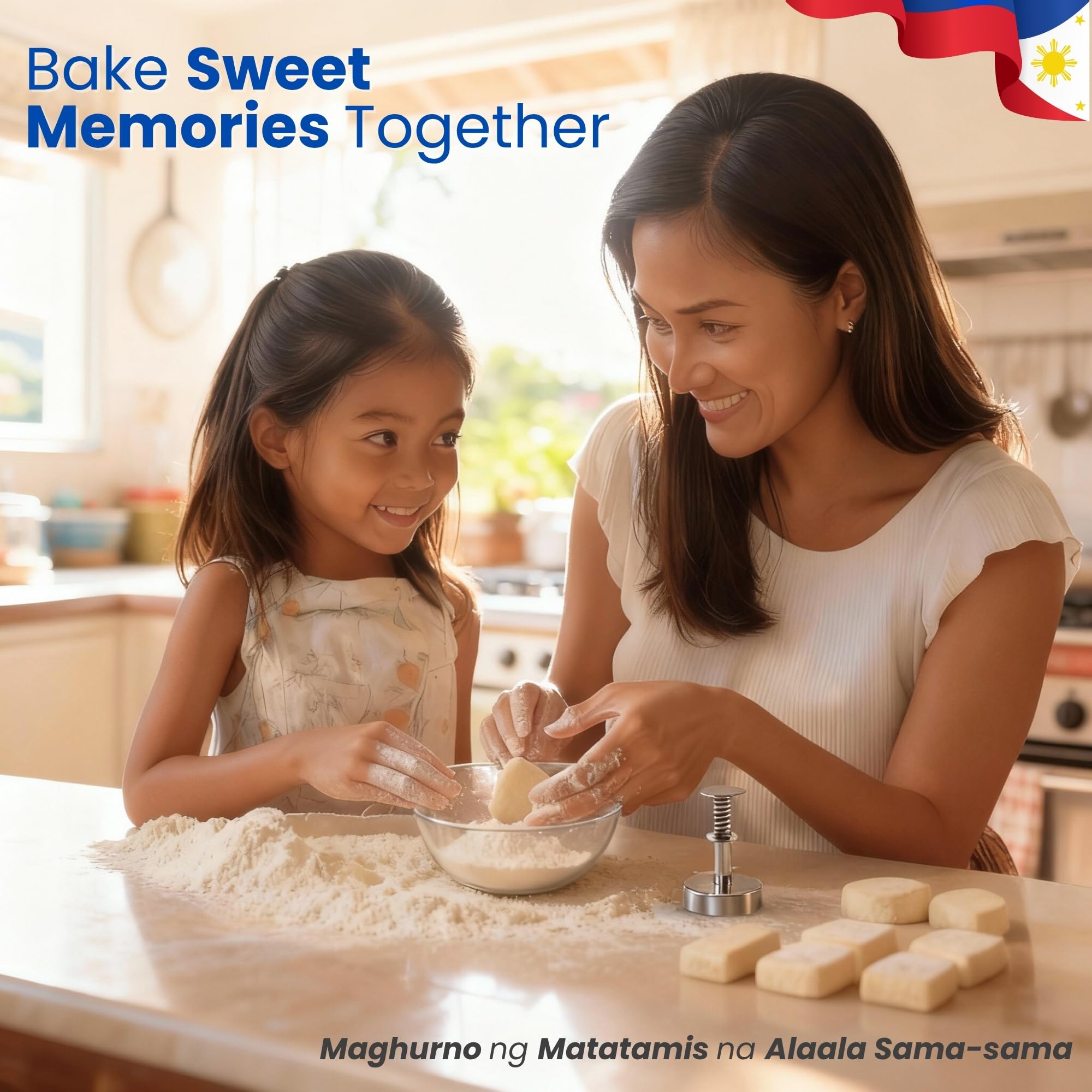 Polvoron Molder Filipino (2.75" H x 1.75" W) - Oval Polvoron Mold for Traditional Filipino Cookies - Durable and Easy-to-Use Baking Tool