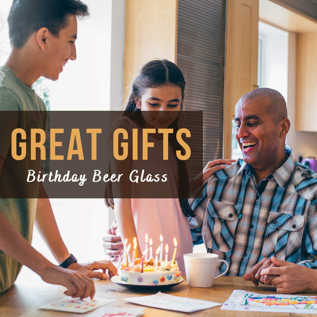 Onebttl 50th Birthday Gifts for Men or Him - 50 Years of Being Awesome - 15oz/450ml Beer Glass - 50 Years Old Birthday Pint Glass Gifts for Dad, Husband or Uncle