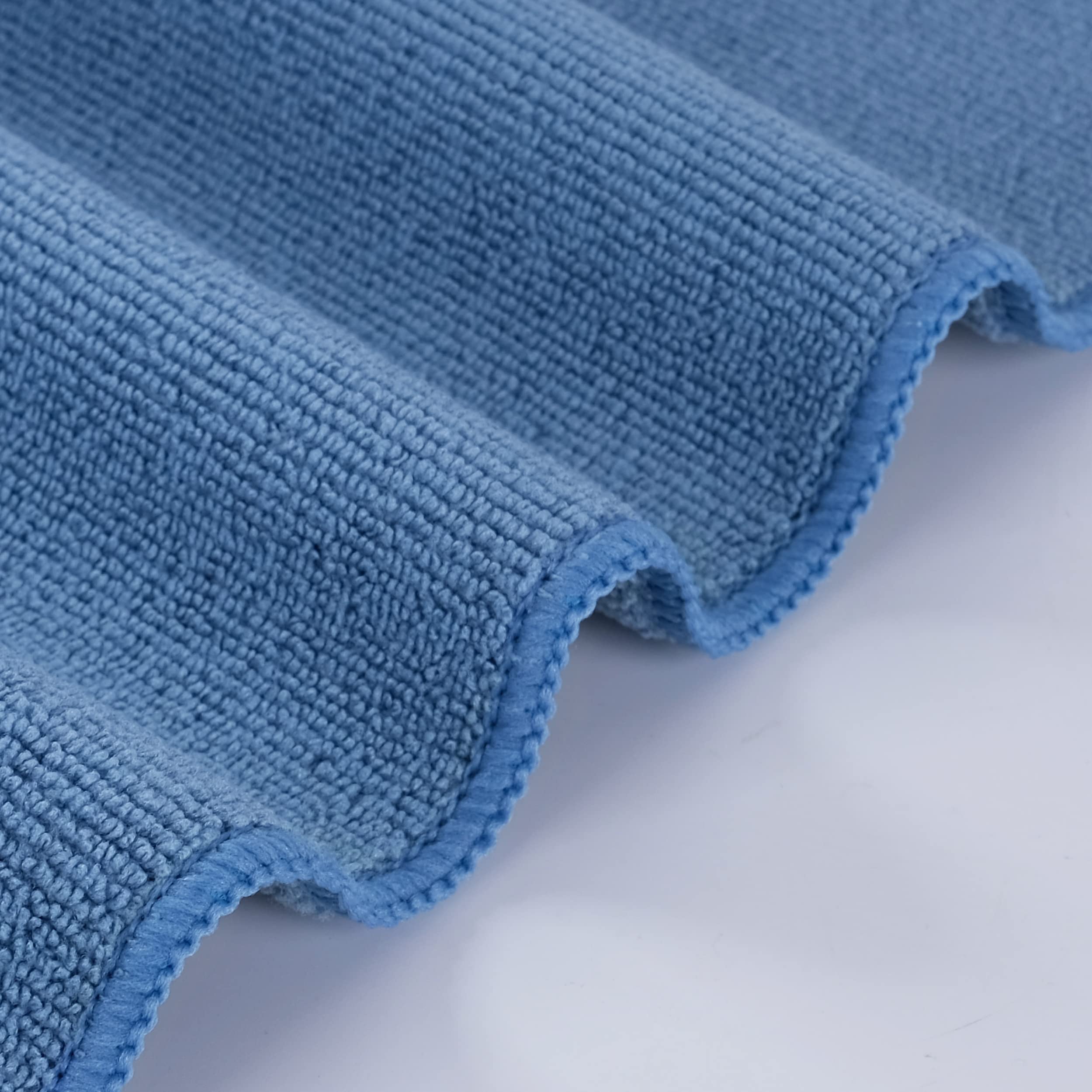 Polyte Microfiber Cleaning Towel (16x16, 12 Pack Professional, Blue,Camel,Gray)